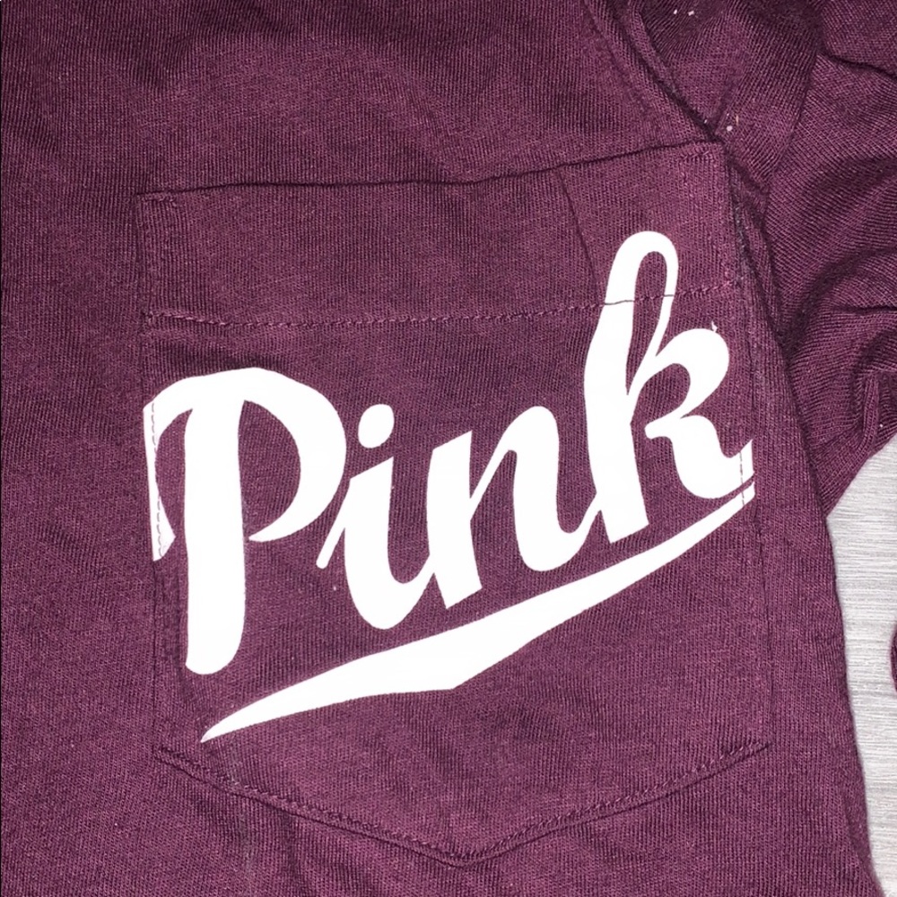 PINK burgundy hoodie